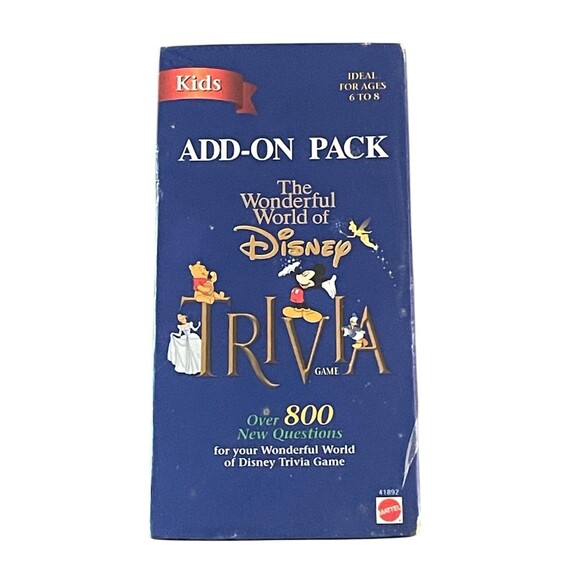 The Wonderful World of Disney Trivia KIDS Add-On Pack 1998 SEALED - Picture 1 of 7